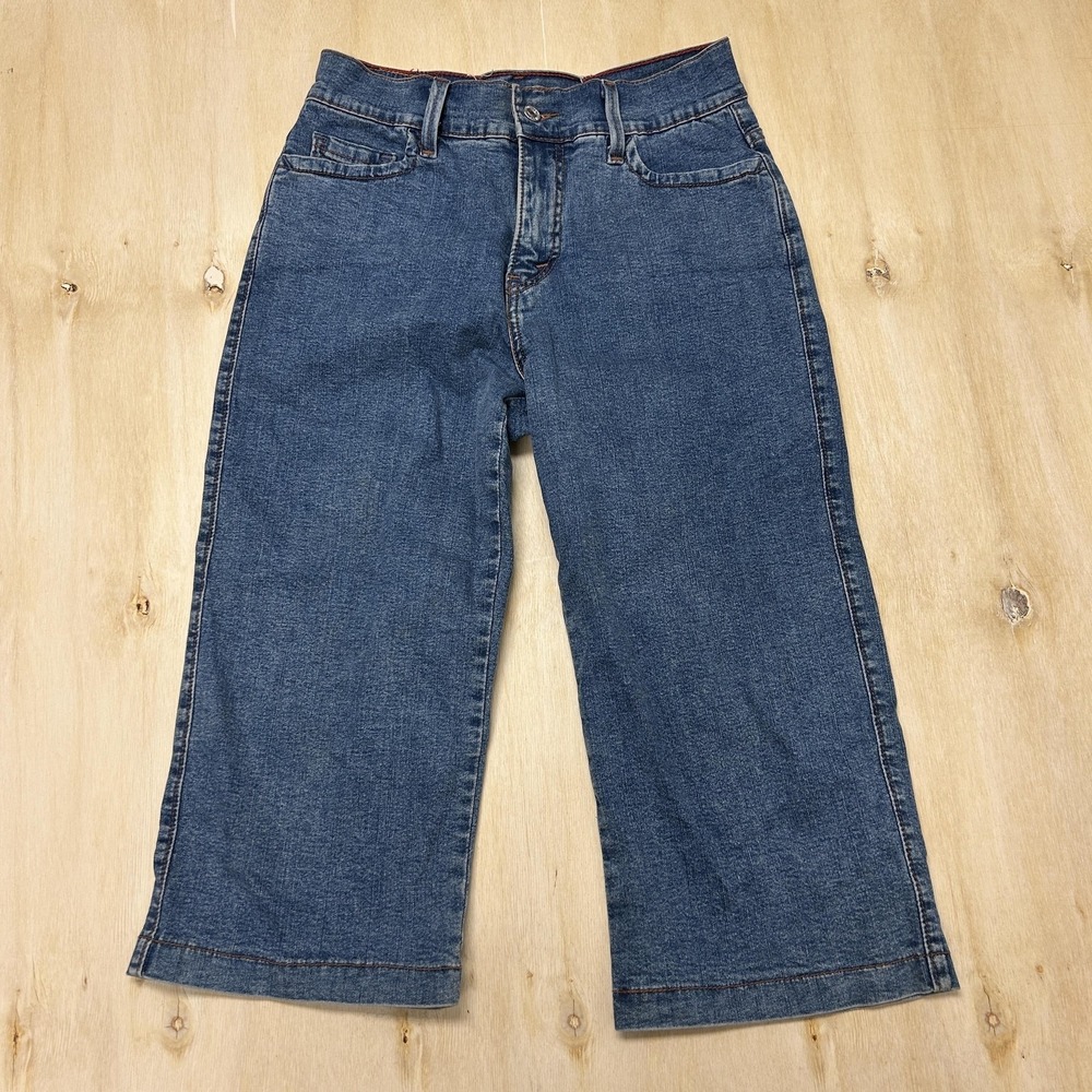 Y2K Levi's 512 Perfectly Slimming Capri Jeans Womens 8 Med Wash Denim Stretch